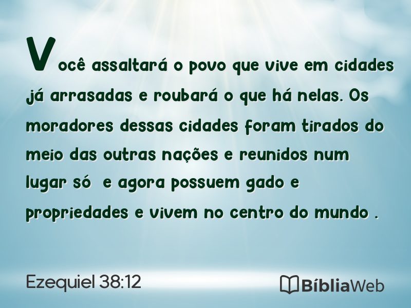 Ezequiel 38:12 em imagem para compartilhar
