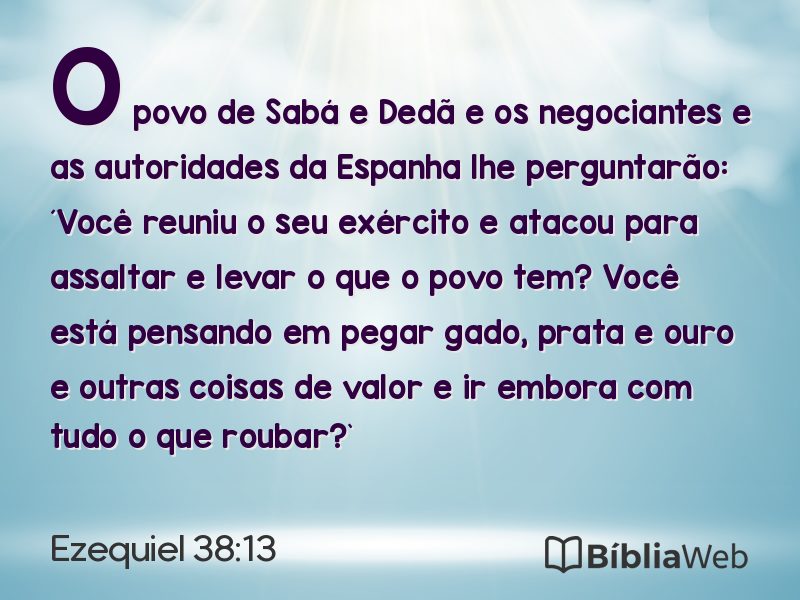 Ezequiel 38:13 em imagem para compartilhar