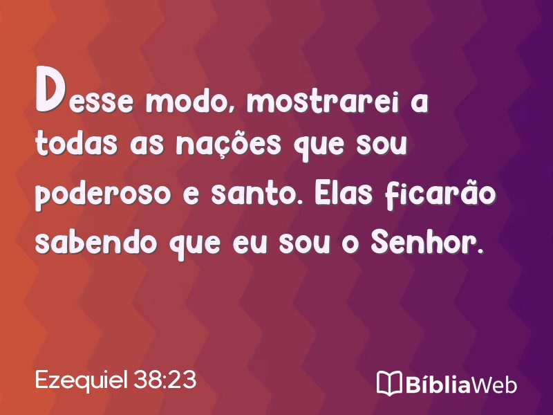Ezequiel 38:23 em imagem para compartilhar