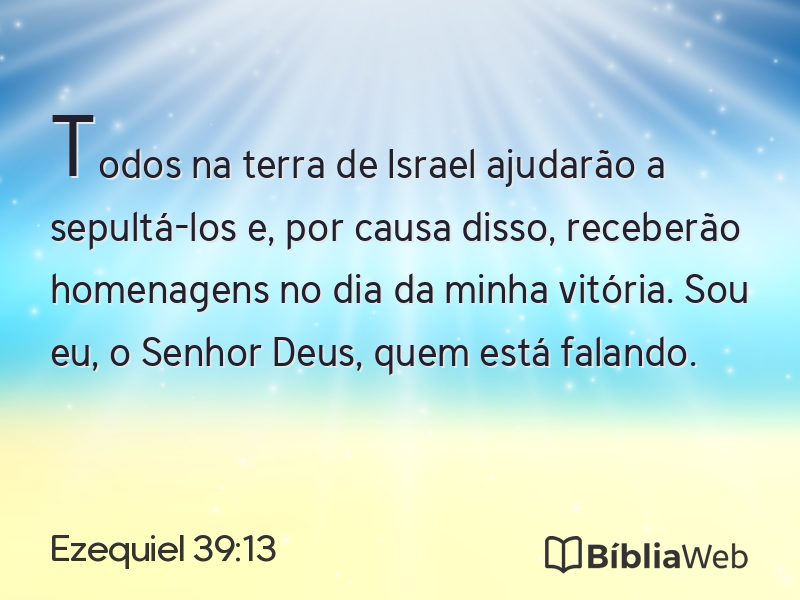 Ezequiel 39:13 em imagem para compartilhar