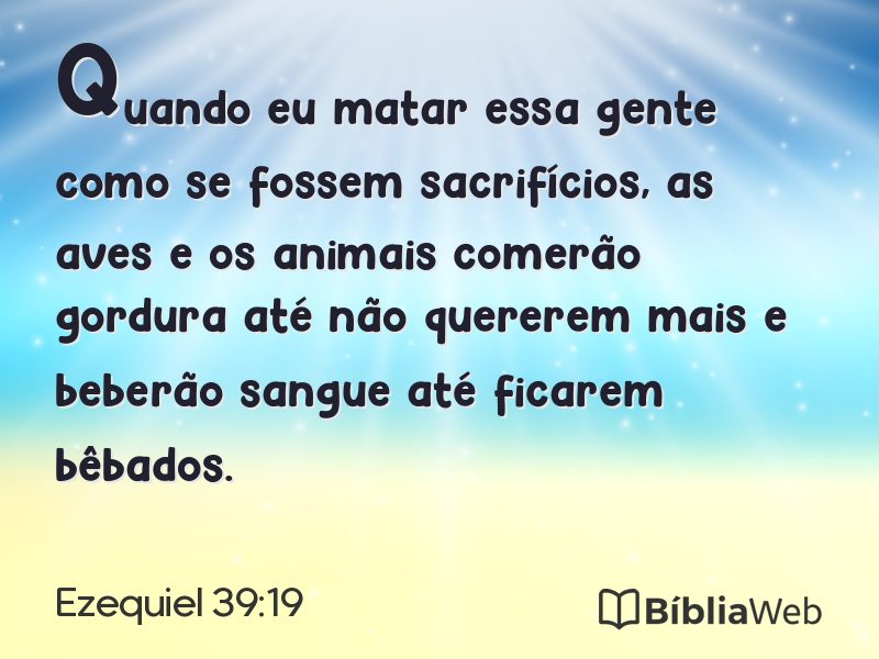 Ezequiel 39:19 em imagem para compartilhar
