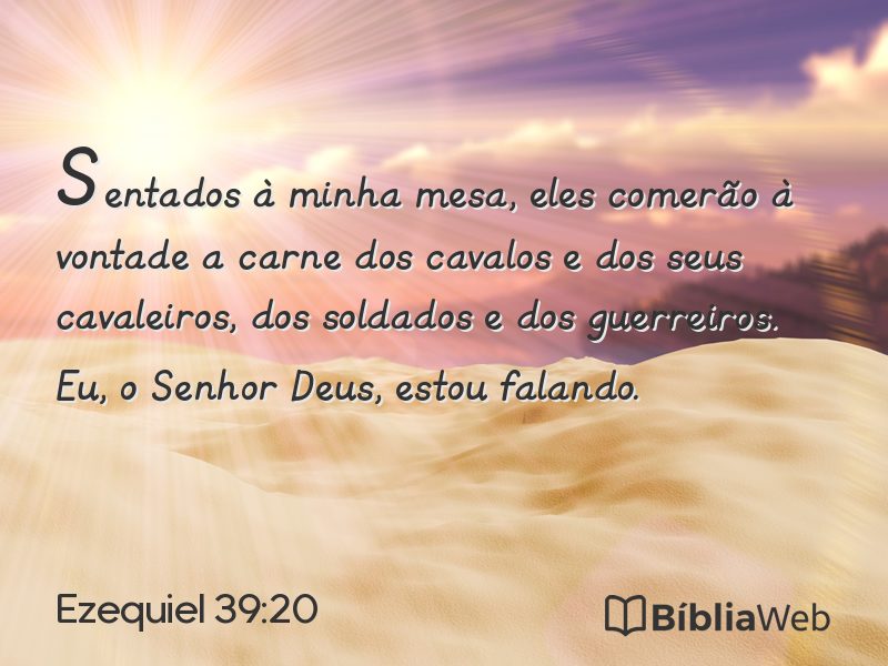 Ezequiel 39:20 em imagem para compartilhar