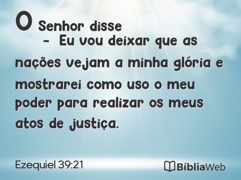 Ezequiel 39:21 em imagem para compartilhar