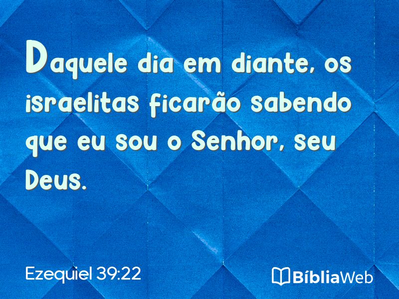 Ezequiel 39:22 em imagem para compartilhar