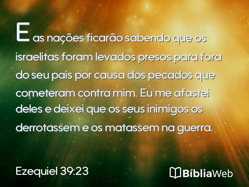 Ezequiel 39:23 em imagem para compartilhar