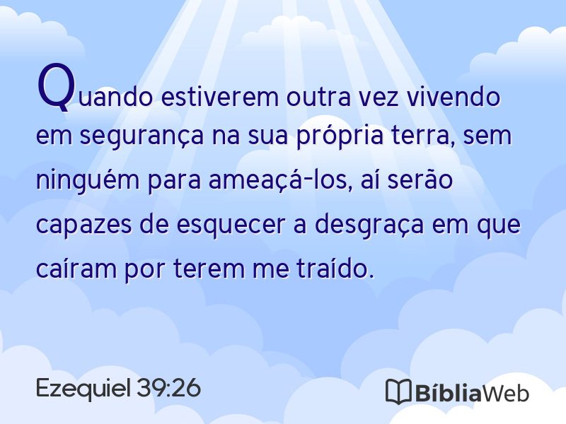 Ezequiel 39:26 em imagem para compartilhar