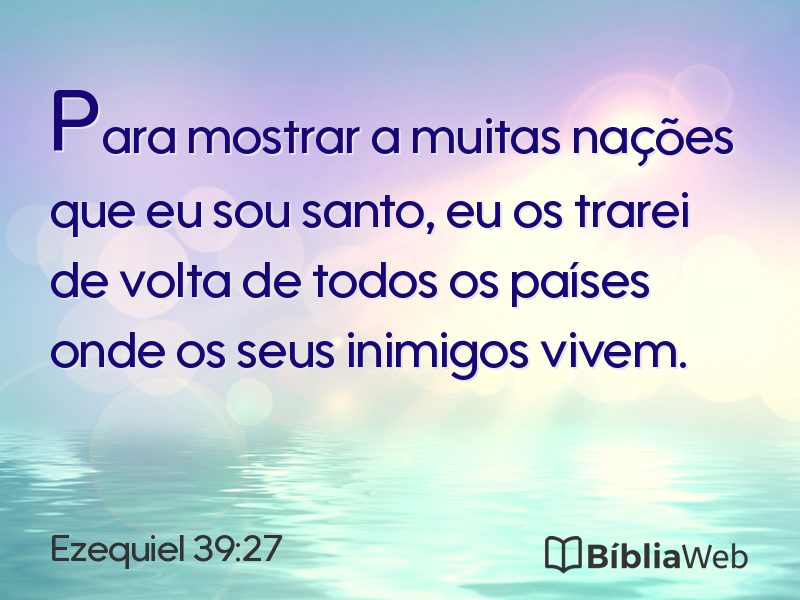 Ezequiel 39:27 em imagem para compartilhar