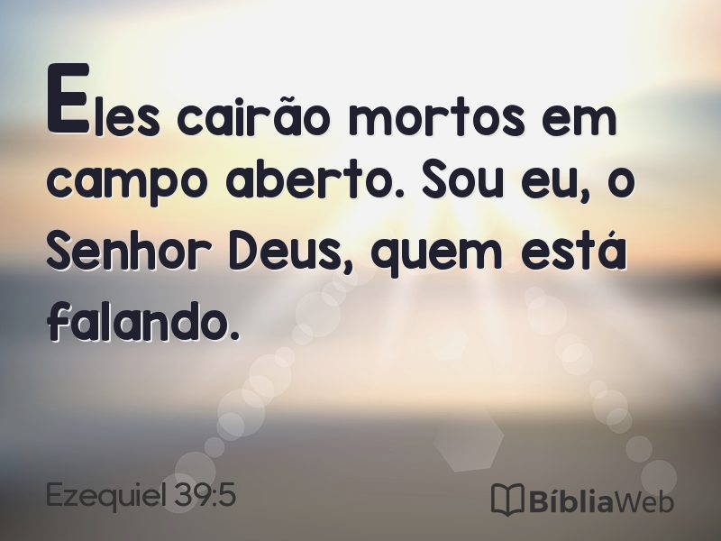 Ezequiel 39:5 em imagem para compartilhar
