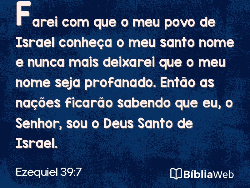Ezequiel 39:7 em imagem para compartilhar