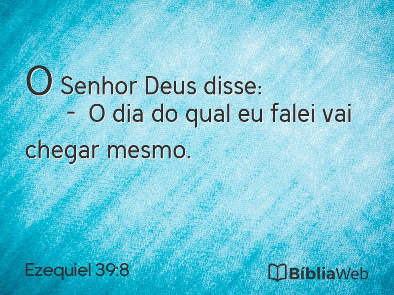Ezequiel 39:8 em imagem para compartilhar