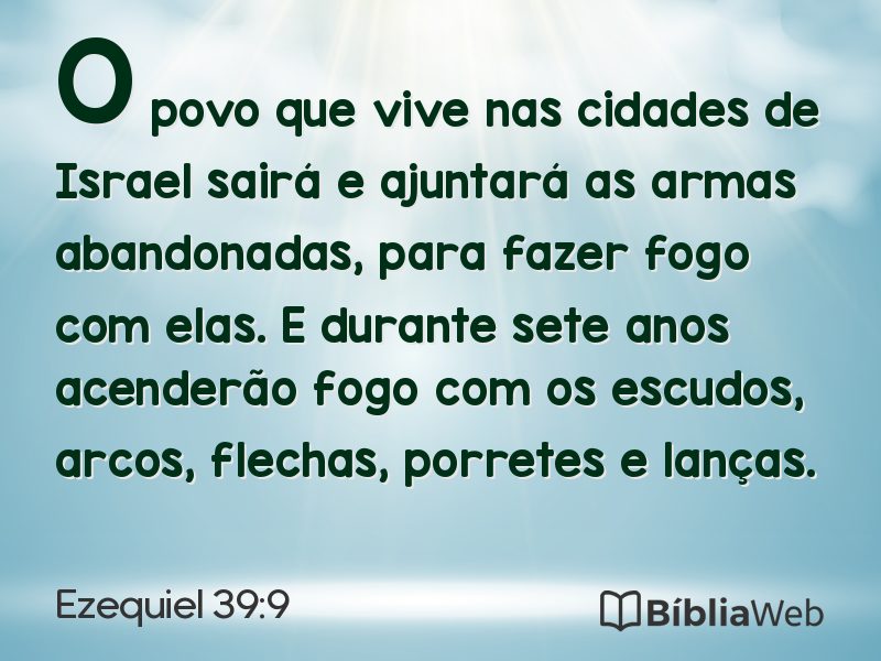 Ezequiel 39:9 em imagem para compartilhar