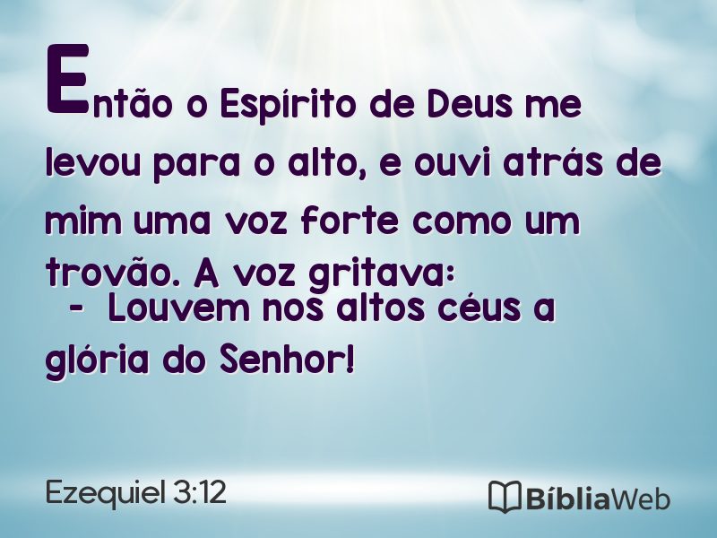 Ezequiel 3:12 em imagem para compartilhar
