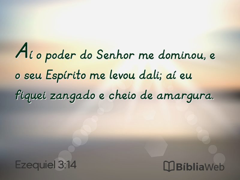 Ezequiel 3:14 em imagem para compartilhar