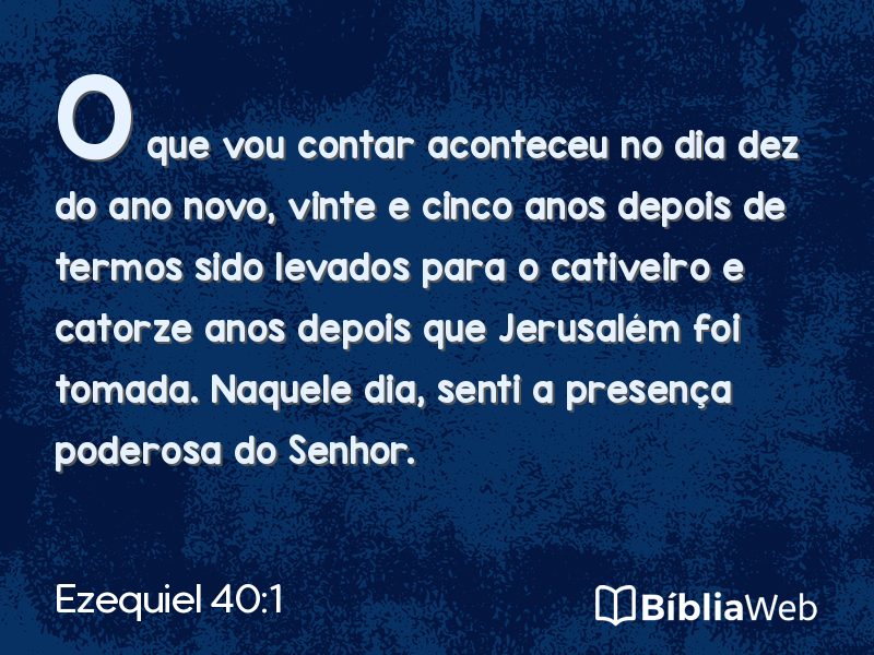 Ezequiel 40:1 em imagem para compartilhar