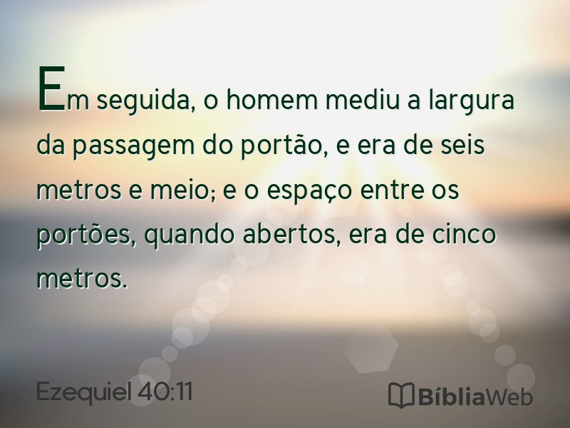 Ezequiel 40:11 em imagem para compartilhar