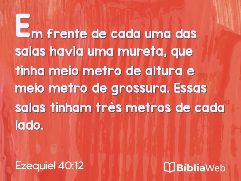 Ezequiel 40:12 em imagem para compartilhar
