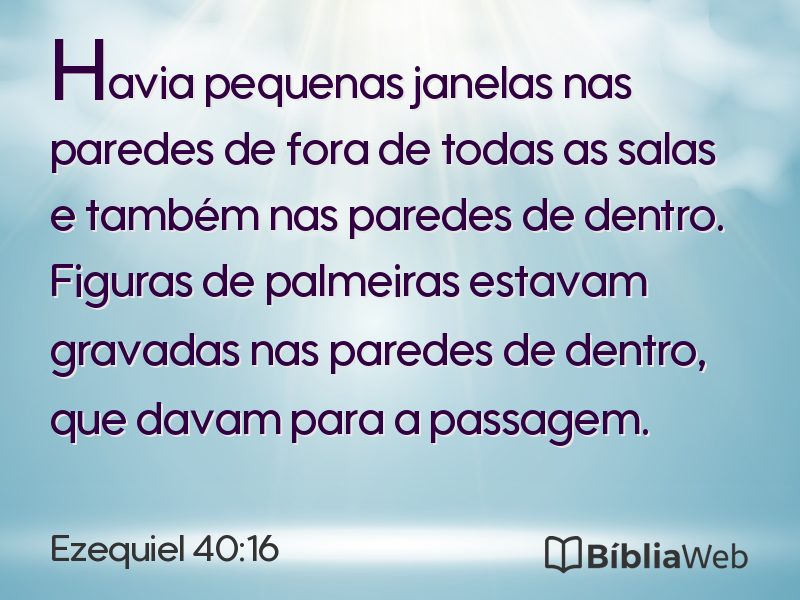 Ezequiel 40:16 em imagem para compartilhar