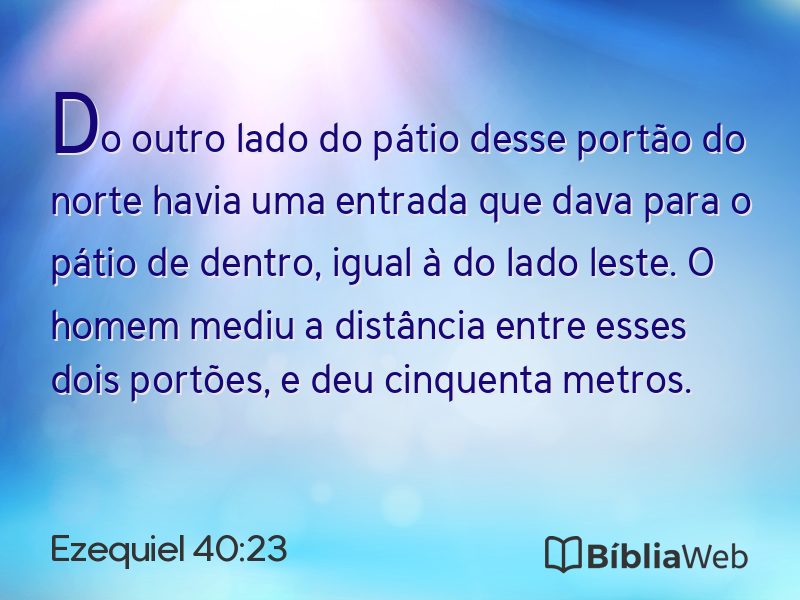 Ezequiel 40:23 em imagem para compartilhar