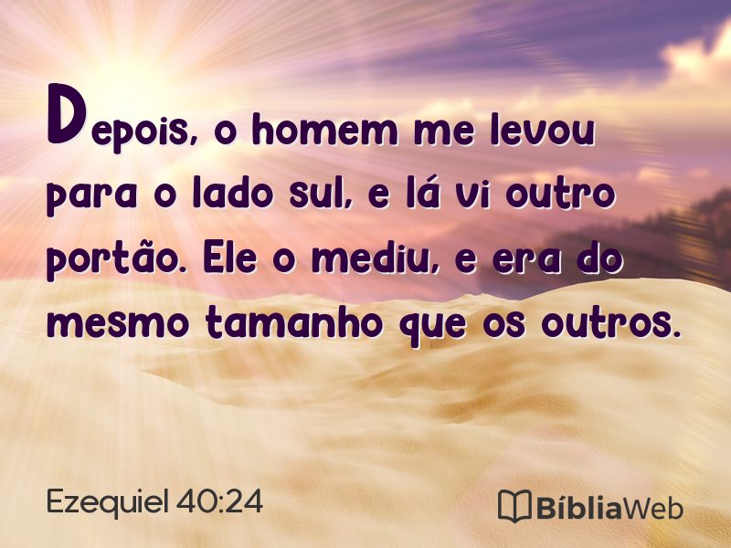 Ezequiel 40:24 em imagem para compartilhar