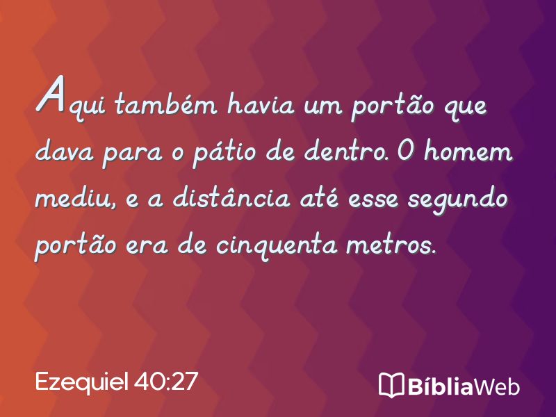 Ezequiel 40:27 em imagem para compartilhar