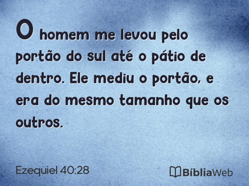 Ezequiel 40:28 em imagem para compartilhar