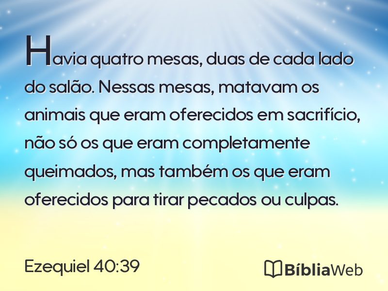 Ezequiel 40:39 em imagem para compartilhar