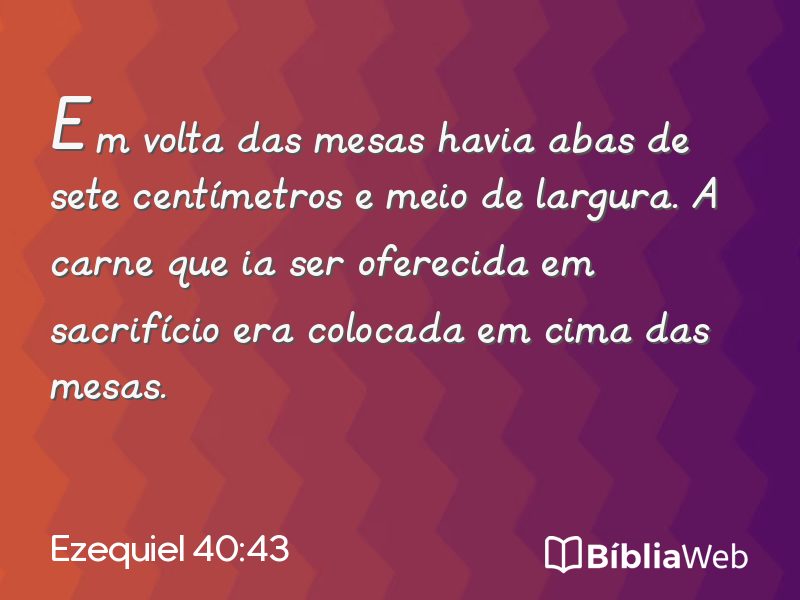 Ezequiel 40:43 em imagem para compartilhar