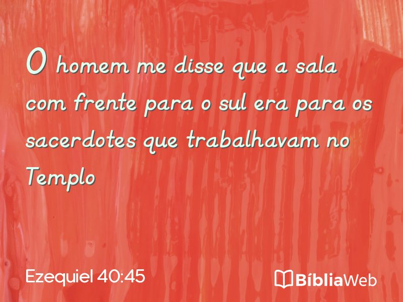 Ezequiel 40:45 em imagem para compartilhar