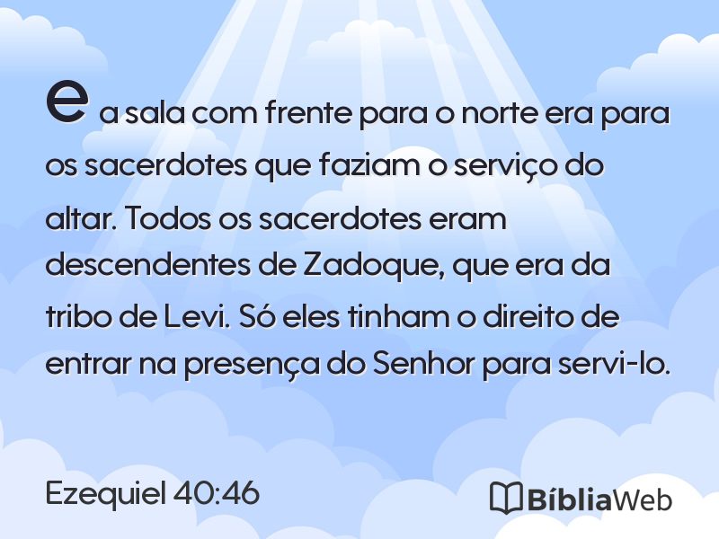 Ezequiel 40:46 em imagem para compartilhar