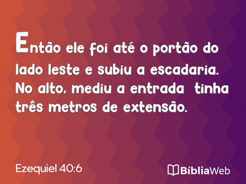 Ezequiel 40:6 em imagem para compartilhar