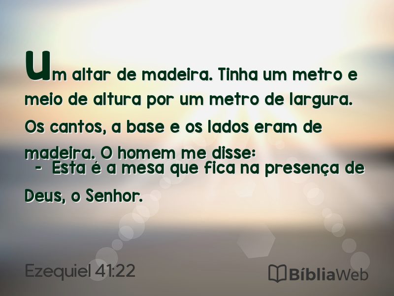 Ezequiel 41:22 em imagem para compartilhar
