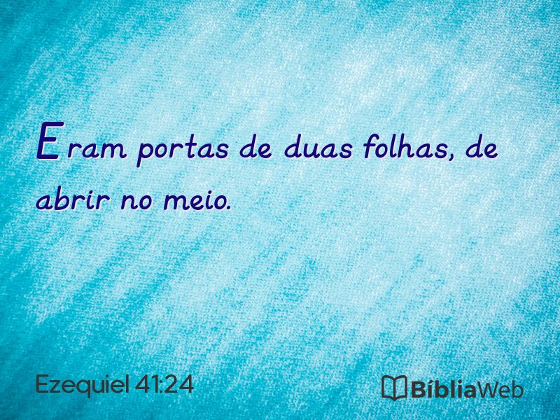 Ezequiel 41:24 em imagem para compartilhar