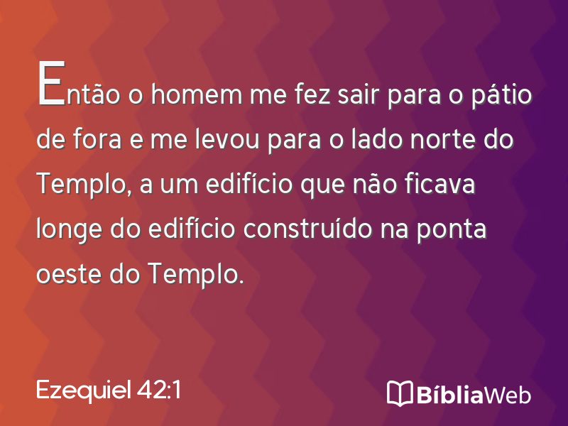 Ezequiel 42:1 em imagem para compartilhar