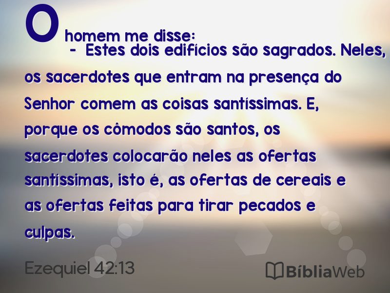 Ezequiel 42:13 em imagem para compartilhar