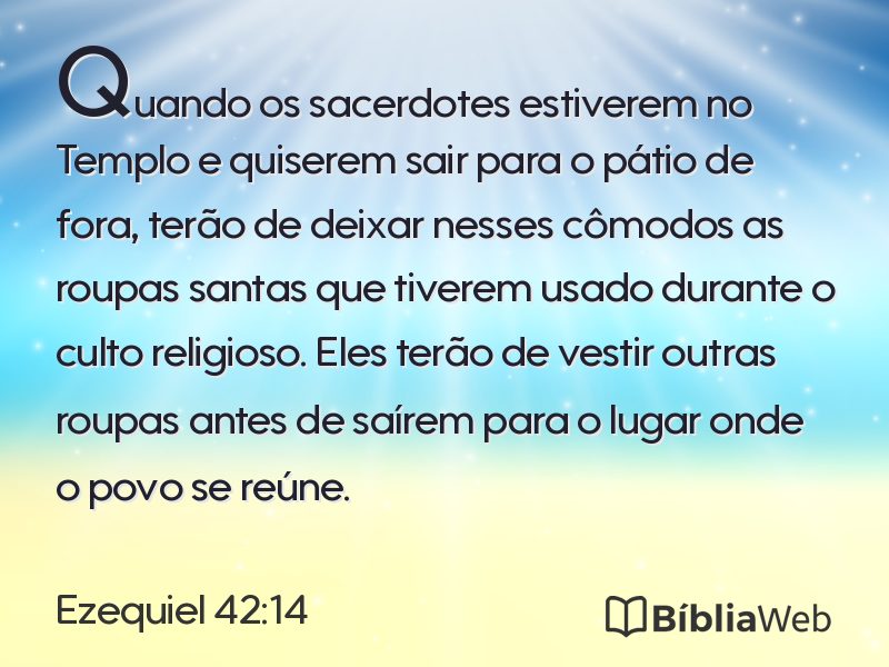Ezequiel 42:14 em imagem para compartilhar