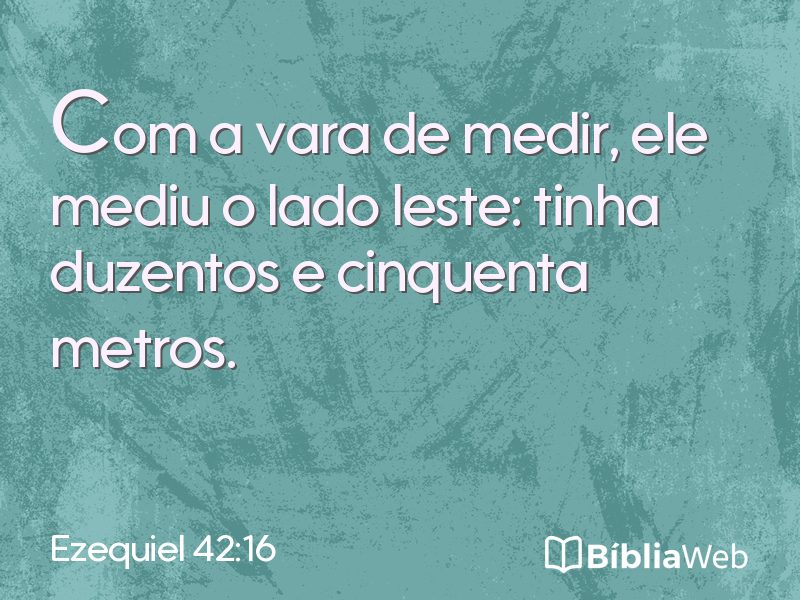 Ezequiel 42:16 em imagem para compartilhar