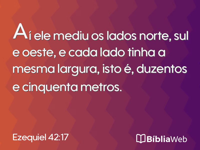 Ezequiel 42:17 em imagem para compartilhar