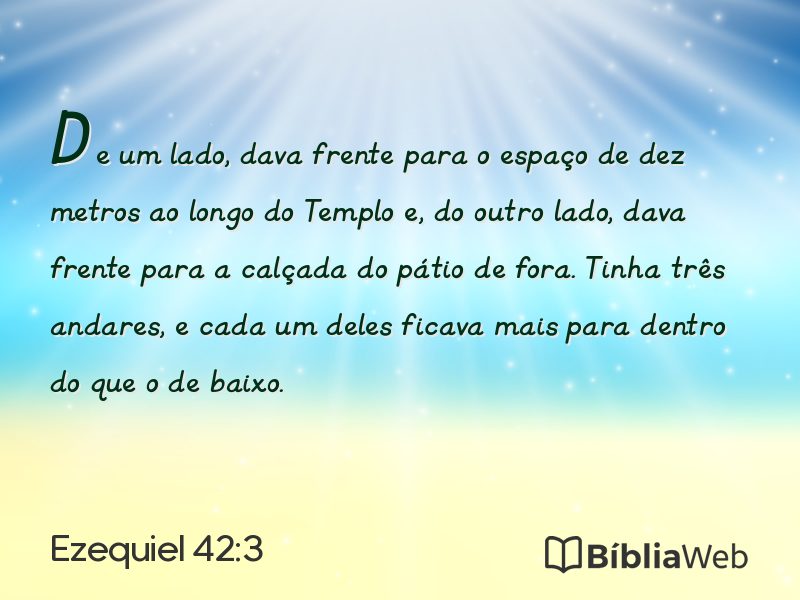 Ezequiel 42:3 em imagem para compartilhar
