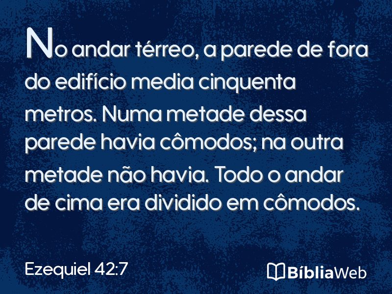 Ezequiel 42:7 em imagem para compartilhar