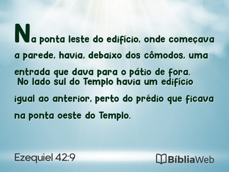Ezequiel 42:9 em imagem para compartilhar
