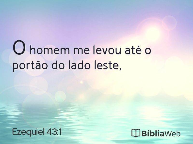 Ezequiel 43:1 em imagem para compartilhar