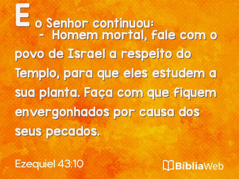 Ezequiel 43:10 em imagem para compartilhar