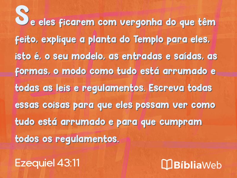 Ezequiel 43:11 em imagem para compartilhar