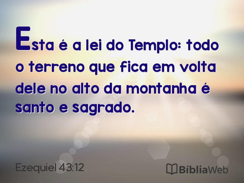 Ezequiel 43:12 em imagem para compartilhar