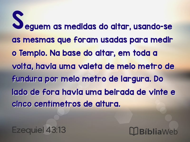 Ezequiel 43:13 em imagem para compartilhar