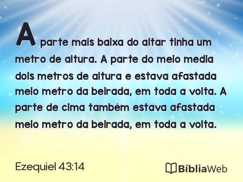 Ezequiel 43:14 em imagem para compartilhar