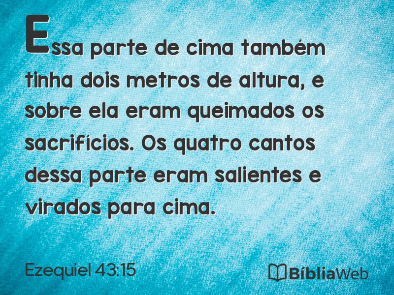 Ezequiel 43:15 em imagem para compartilhar