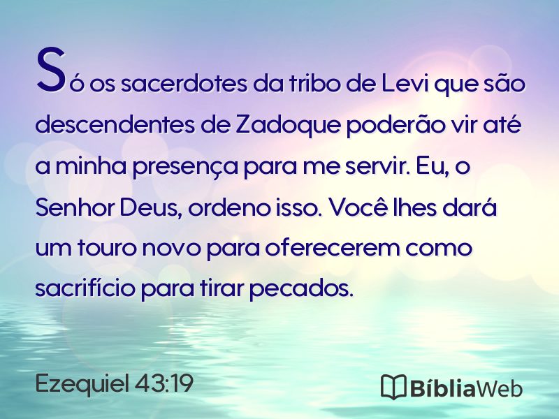 Ezequiel 43:19 em imagem para compartilhar