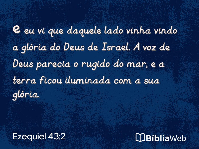 Ezequiel 43:2 em imagem para compartilhar