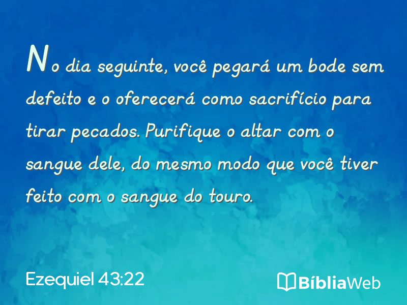 Ezequiel 43:22 em imagem para compartilhar